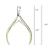 FANTCEN Cuticle Nipper 1/2 Jaw Cuticle Clippers Professional Golden Cuticle Remover Trimmer Cutter Scissor Double Spring Stainless Steel for Manicure DIY