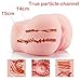 Male masturbator - Feelingirl Increase 3D Soft Sex Doll Realistic Silicone Sex Toy Ass with Vaginal and Anal Adult Product 2 Hole for Men Masturbation (3.5kg, 20X22.5X14cm)