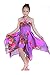 Girl Gypsy Uneven Button Hawaiian Luau Dress in Purple 12