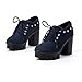 Show Shine Women's Nubuck Fashion Rivets Platform High Chunky Heel Ankle Boots