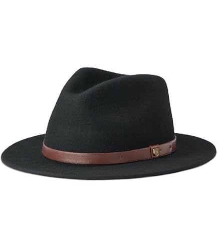 brixton messer tobacco FEDORA UNISEX - Hat - pinecone brown/brown The slim leather band with brand embossing ensures stylish nonchalance Brixton unisex adult Messer Straw
