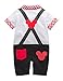 Styles I Love Baby Boy Dots Printed Faux Suspender Cute Onesie Costume Romper (95/18-24 Months) White