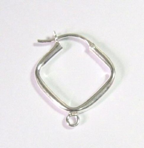 2 pcs .925 Sterling Silver Hoop Chandelier Earring Connector 18mm/Findings/Bright
