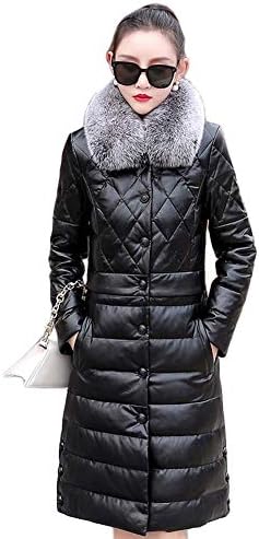 KanshaMingma レザージャケット レディース 本革 ライダース ジャケット ダウンジャケット ラムレザー ロングコート トレンチジャケット 革ジャン フォックスファー アウター 中綿ジャケット もこもこ ダウンコート