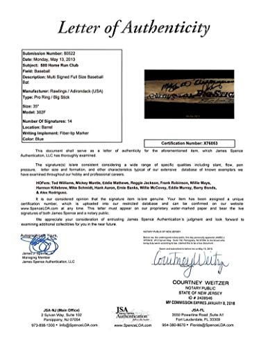 6 Mantle+Williams+Aaron+Signed+Baseball