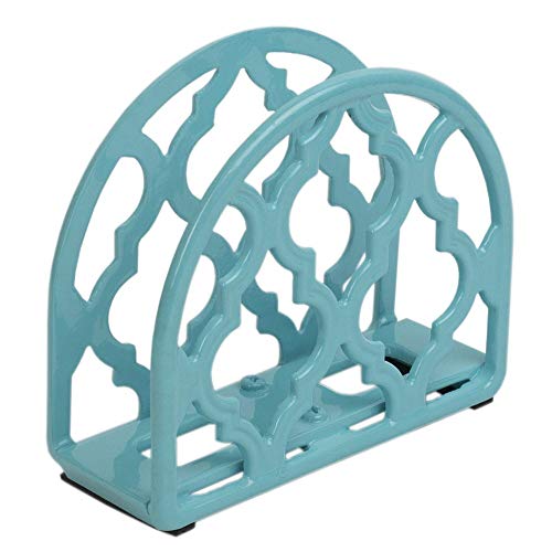 Lattice Collection Cast Iron Napkin Holder, By Home Basics (Turquoise) / Napkin Holders For