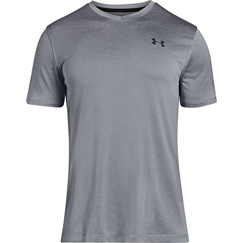 Under Armour Men's Tech V-Neck T-Shirt, Steel, Large