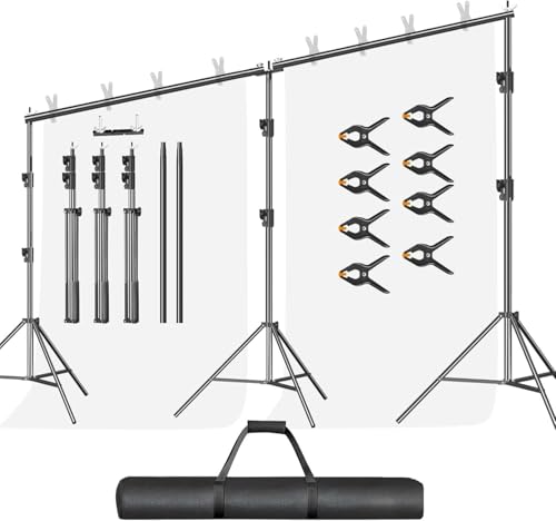 EMART Foto Hintergrund Ständer 3m x 6m, Verstellbarer Hintergrundständer