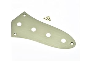 KAISH USA Specs Metal J Bass Control Plate Aluminum Anodized Jazz Bass JB Control Plate with 3/8" CTS Pot Holes for American/Mexican Jazz Bass Gold
