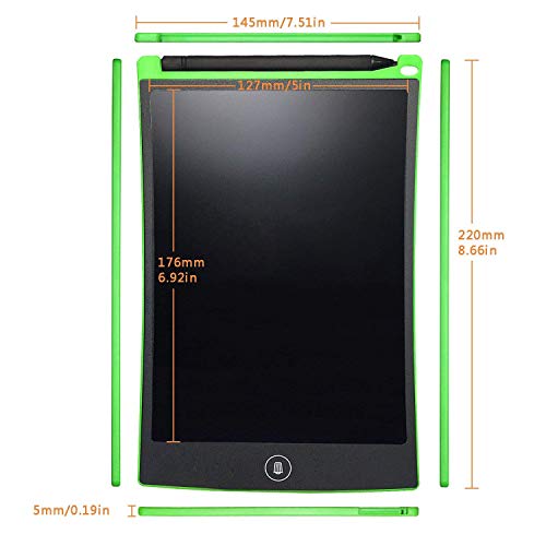 WOBEECO LCD Writing Tablet, 8.5 Inch Electronic Writing &Drawing Board Doodle Board with Lanyard for Kids and Adults at Home,School and Office