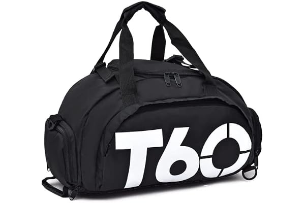 Mochila Mala T60 Para Academia Natação Camping na Cor Preta