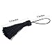 Makhry 20pcs 4.3 Inch Handmade Silky Floss Mini Tiny Craft Tassels with 2-Inch Cord Loop and Small Chinese Knot for Earrings, Souvenir, Bookmarks, DIY Craft Accessory,Tags (Black)