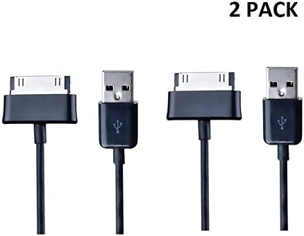 Samsung Galaxy Tab Cable, Necano Premium 3.3 Feet Tangle-Free USB to 30 Pin Sync Data Fast Charging Cable For Samsung-Galaxy Tab 2 10.1" 7.0" 7.7" 8".9" (2 Pack Black)