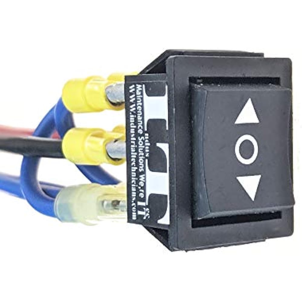 Wired 20 AMP 12V - DC Motor Polarity Reversing Rocker 3 Position DPDT
