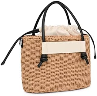 Ovetto Medium Scoubidou Naturale-Nero, beige, Talla única