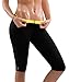 Hot Shapers Women Sauna Fat Burn Capri Pants – High Waist Sweat Workout Leggings (L, Black)