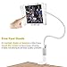 EasyAcc Gooseneck iPhone Holder iPad Stand Cellphone Stand Tablet Mount,1M Long Bolt Clamp with Bracket for Android or Apple Devices 4-10.6 Inches 360 Degree Rotating Flexible Arm(White Gray)