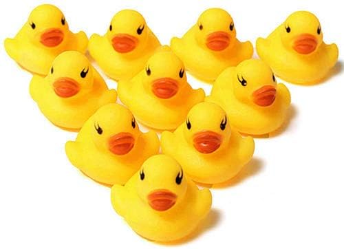 CHoppyWAVE Kids Toys for 1 2 3 4 5 6, 10 Pcs Creative Baby Kid Bath Time Duck Toys Yellow Soft Plastic Ducks Beach Toy for Kids Toddlers Boys Girls