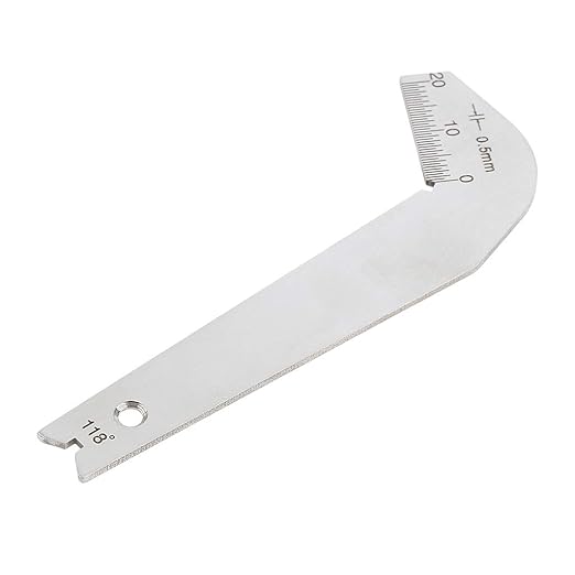 F Fityle 118 Degree Twist Drill Bits Angle Gage Grinding Center Gauge