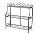 FaithLand Metal Scrollwork Design 3 Tier Plant Stand Indoor/Outdoor, Home Storage Organizer Shelf Rack, Flower Pots Holder, Plant Display Rack, Stand Shelf, Blackthumb 1