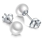 Sinya Freshwater Cultured Pearl Stud Earring in Sterling Silver 5mm to 12mm