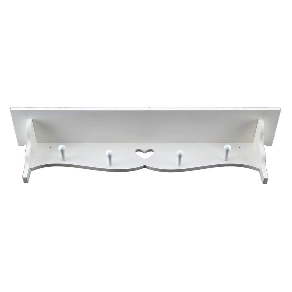 Yumira Wall Shelf with Hooks, Floating Shelf, Decorative Shelves, Storage Books/CDs and Other Small Items, Easy to Hang Objects for Children's Room, Bathroom, Bedroom