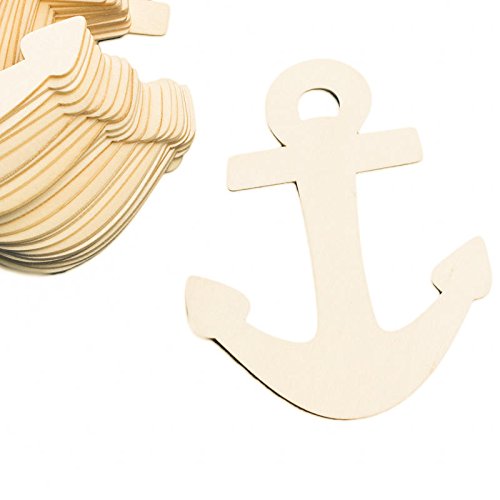 Factory Direct CraftÂ® Group of 24 Unfinished Wooden Anchor Cutouts for Kids Crafts, Creating and Embellishing