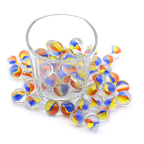 Bulk Marbles 500 Multicolored Cats Eyes Marbles, Small 5/8” Glass