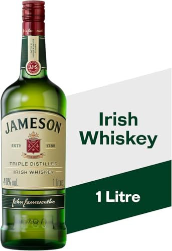 Jameson Irish Whiskey, Blended Irish Spirit aus feinen, dreifach destillierten Pot Still und Grain Whiskeys, Milder und zeitloser Genuss aus Irland, 1 x 1 l 2