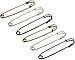 Safety Pins DIY Knit Sewing Tool - Heavy Duty Strong 3 Inch 6 One PVC Pack Steel Metal Spring Lock Pin Fastener for Scarf Poncho Cape Brooches Clothes Stole Quilting Blankets Kilts Crafts