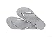 Havaianas Women's Slim Logo Metallic Sandal, Grey,37/38 BR (7-8 M US)