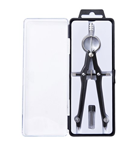 Practical Math Geometry Tool Set Metal Mechanical Pencil Compass For Students Architect Metal Drawing Compass Geometry Tools (Trumpet)