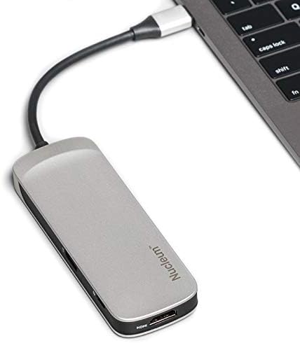 Kingston Nucleum USB C Hub, 7-In-1 Type-C-Adapter Hub Connect USB 3.0, 4K HDMI, SD and MicroSD-Card, USB Type-C Charging for MacBook, Chromebook, and Other USB Type-C devices