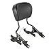 XFMT Black 4-Point Docking Hardware Kit Detachables Sissy Bar Backrest Upright Compatible with Harley Touring 2014-2019