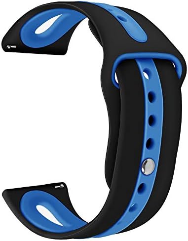Cyhulu for Samsung Gear S3 / Galaxy Watch 46mm Band, 22mm Silicone Rubber Watch Band Quick Release Strap Sports Bracelet for Samsung Gear S3 Classic Frontier,Gear 2 R380/R381 (D, One size)