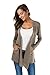 Women Open Front Casual Comfy Flowy Long Line Modal Cardigan (L, Grey)