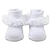 Delebao Baby Girl Infant Satin Mary Jane Baptism Shoes Dance Ballerina Slippers (0-6 Months, Shoes & Socks)