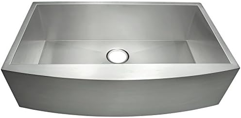 Golden Vantage 30" x 20" x 9" Brushed Finish 18 Gauge Handmade Stainless Steel Single Bowl Basin Kitchen Sink