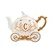 Vandor Disney Cinderella Carriage Sculpted Ceramic Teapot, Multicolored