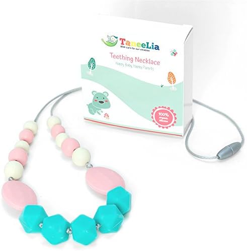 Silicone Teething Nursing Necklace - Instant Pain Relief and Gum Massage for Your Baby - Stylish and Adorable for Moms to Wear - 100% Safe and FDA Approved Beads