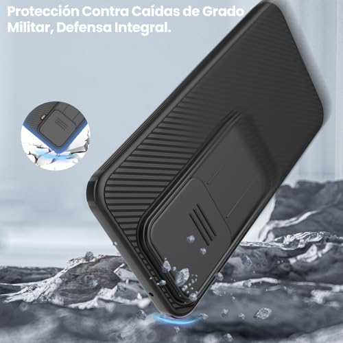 Nillkin Case Compatible for Xiaomi 15T Pro 2025 5G | Case with Slide Cover for Camera, Impact and Scratch Resistant - Black