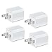 USB Wall Charger, Certified Power Gadgets 5V/1A Universal Mini Portable Travel Adapter High Speed 1.0A Output for iPhone iPad Samsung HTC LG iPod Nokia (White 4 Pack)