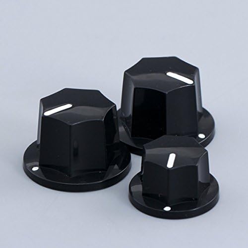 3x Guitar Black Plastic Speed Control Knobs for Fender Replacements Guitar Jazz Bass