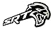 ERPART SRT Hellcat Head Street Racing Technology Aluminum Emblem Badge Nameplate Logo Decal Hell Cat Rare JDM Compatible with Dodge Charger Challenger Jeep Chrysler