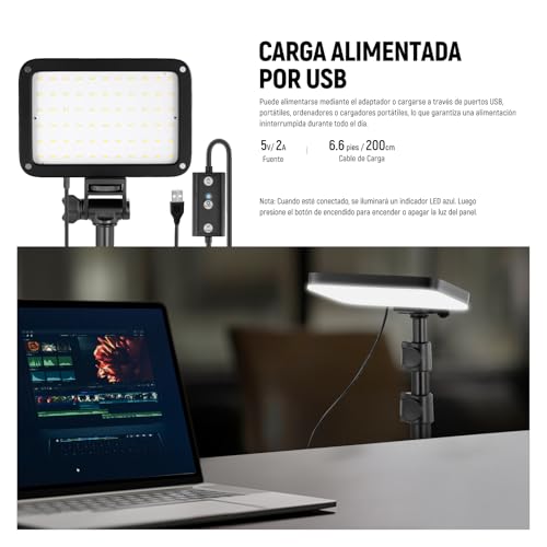 NEEWER Básico Panel Luz Vídeo LED Kit, 2 Pack Bicolor Estudio Foco Portátil con Soporte para Trípode y Filtros, 3200K~5600K CRI 95 750lux para Fotografía, Grabación, Transmisión en Vivo, BP66