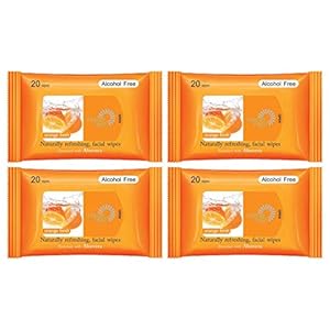 FreshOnes Naturally Refreshing Wipes Orange Fresh (20 Wipes, Pack of 4)