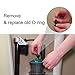 Hibbent 6 Pack Toilet Flush Valve Seal, Upgraded Silicone Material Specific fit for American Standard & Eljer-Compatible with 7301111-0070A, Flush Valve Seal Kit Replacements with O Ring