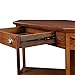 Leick Home 82431 Corner Computer Writing Desk with Drop Front Keyboard Drawer, Oak