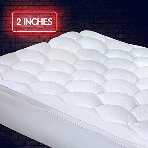 CottonHouse Full Size Mattress Topper,Luxury Hotel Quility Mattress Pad Cover Quilted Cotton top