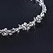 ULTNICE Wedding Women's Crystal Bridal Flower and Leaves Crown Headband Tiara Headdress